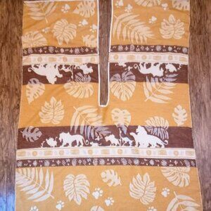 Disney The Lion King Reversable Poncho Shaw Poncho Blanket 44"x65" Tan Brown Lg